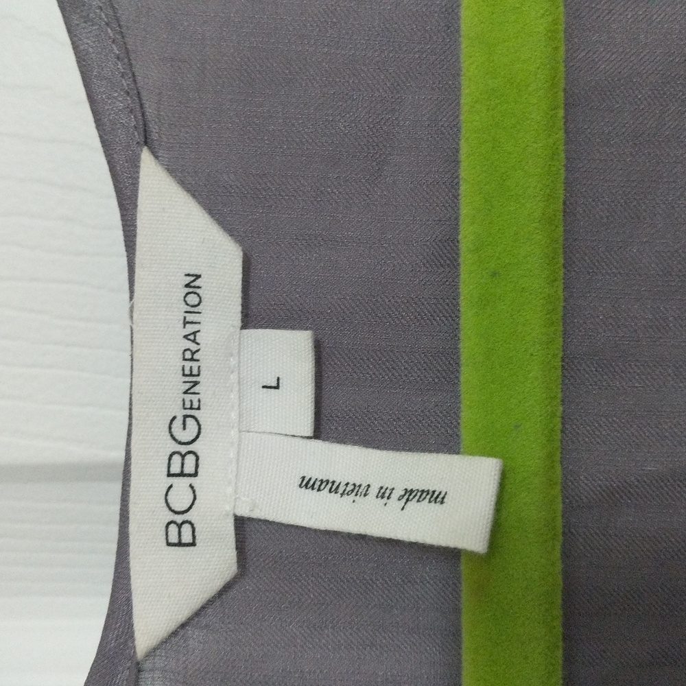 BCBGeneration Layered Tank Drawstring Dress. Size: Large - Picture 4 of 9